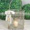 decorative glass flower planters with wire mesh basket