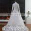 Real Works Appliques Muslim Bridal Wedding Dress Long Sleeve Ball Gown