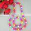 Colorful flower round shape necklace for kids jewelry beaded necklace
