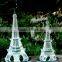 Wholesale blank clear elegant 3d laser crystal Eiffel Tower model for souvenir gift