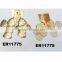 wholesale fashion gold tone metal dangle chandelier earrings