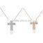 2015 fashion 18k gold cross necklace designs in 3 grams