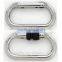 Classic Stainless Steel Oval Carabiner With Snap Hook For Climbing Use