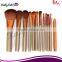 12pcs Naked make up brushes professional manufacturers china