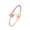 Popular Trendy Women Crystal Lucky Clover Bangle Bracelets Jewelry Party Gift