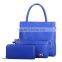 Wholesale high end fashion lady handbag set 3pcs girls pink handbag set pratical handbag for lady