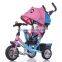 Cute cartoon kid tricycle / children tricycle with cover / colorful tricycle for baby push