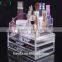 Hot Sell White Clear Multi Spaced Acrylic Cosmetic Case
