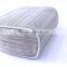 Bigger size fabric cosmetic bag metal openning debossed customed logo