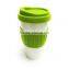 high quality BPA free ceramic espresso cups with silicone sleeve and lid
