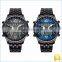 SKMEI Brand Metal case Multifuctiin Waterproof Analog Digital LED Quartz Wristwatch
