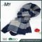 men shawl woven check grey melange sport scarf
