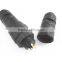 easy field installable male female welding 3 pin waterproof connector