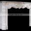 china 100% hand carved stone fireplace mantel surround