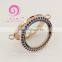 ROSE GOLD TWIST GLASS LIVING FLOATING LOCKET WITH CRYSTALS