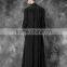 Punk Rave Lithium Black Leather Faux Fur Trim Lined Gothic Military Trench Coat