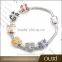 OUXI New Design Stainless Steel Multicolored Crystal Hand Made Jewelry Accessories B40003