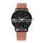2016 customized your logo stainless steel leather quartz watch luxury men Watches men