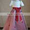 2015 factory direct short sleeve long party dress high quality boutique shop cheaper little kids evening dress