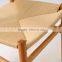 Living room chairs / dining stool / wooden chairs with rope rattan seat
