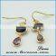 Good price top grade women wholesale gold brass stud gemstone earrings