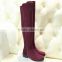 long boots real leather shoes flat comfortable shoes CP6704