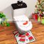 Santa Toilet Seat Cover and Rug Commode Bathroom Christmas Decorations