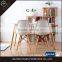 White top wood based modern dining table set