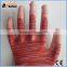 BSSAFETY cheap cotton knitted gardening glove safety points pvc