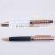 Gold and black metal business gift pen set ball pen and roller pen