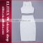2015 Wholesale white sexy sleeveless high quality 2 piece bandage dress