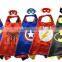 Superhero Cape and Mask Costumes For Kids SET- Capes, Masks Stickers and Tattoos