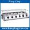 Gas Fuel Smockless and environmental 6 head stainless steel Barbecue Machine