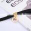 Gothic Choker Necklace For Women Hollow Heart Pendant With Smooth Flannel