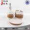 3 Pieces 2016 Home Decoration White Brown Bathroom Accessories Sets