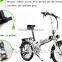 20 inch Mini folding Electric Bike consealed lithium battery ebike with disc Brake white color
