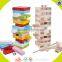 Wholesale hot sale 48 pcs wooden toddler stacking bricks toy teaching aid wooden toddler stacking bricks toy W13D151