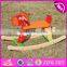 2017 New design funny rocking horse toddlers wooden ride on toys W16D109-S