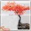 artificial red leaves maple tree for decoration indoor artificial trees