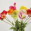 hand made artificial silk flower decorative fabric poppy flowers