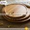 Custom round finish bamboo tray