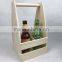 Portable removable beer wine bottle wooden crate