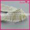 Hot sale gold thread element wholesale white cotton tassel fringe trim WLCA-012