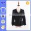 Crisp textile warp zipper clousure design with little ruffle stiff woman coat