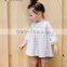 Summer latest tops designs new fashion kids puff sleeve lattice back neck blouse for girls clothing