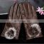 Luxury real leather gloves with cute rabbit fur pom pom