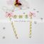 Newest One with Bow Baby Girl/Boy Birthday Paper Cake Bunting