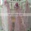 Fancy Wedding Party Ruffled Organza Blush Chair Sashes