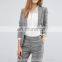 Cool Handsome Good Looking Stylish Trousers, High Fashion Pants Design Grey Reiss Check Pant Suit