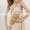 C5046 One Shoulder Beaded Side Slit Chiffon Sexy Pakistani Bridal Dress